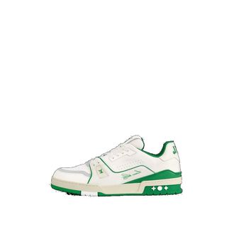 Louis Vuitton LV Trainer Sneakers White Green 1ABFAU