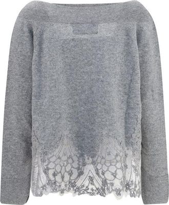Ermanno Scervino Womens Gray Cashmere Sweater Clothing