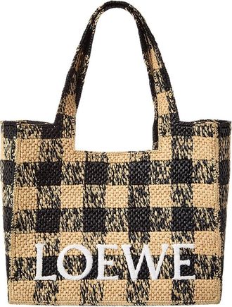 Loewe Font Large Raffia Tote