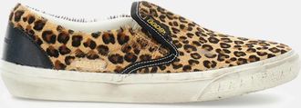 Golden Goose Leopard Print Slip-on Sneakers