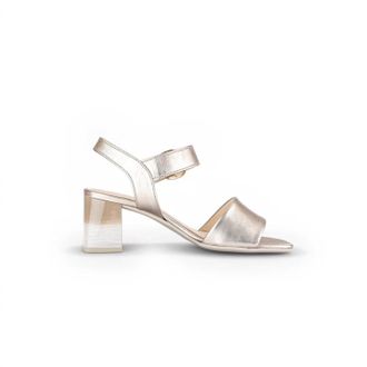 Gabor Womens Open Toe Sandal In Satin Metallic
