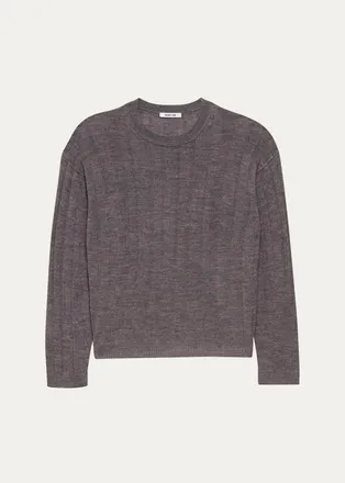 Helmut Lang Mens Wide-Rib Wool and Nylon Crewneck Sweater