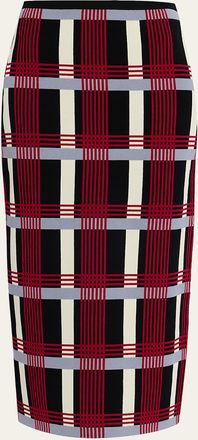 Zankov Check Knit Maxi Skirt