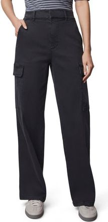Splendid Ottilie Cotton Blend Cargo Pants in Lead Black at Nordstrom, Size X-Large