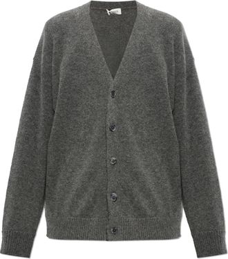 Laneus Cashmere Cardigan - Heren - Cashmere truien - Grijs - M - Polyester - Truien & Vesten