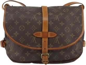 Louis Vuitton Pre-owned Cross Body Bags, female, Brown, Size: ONE SIZE Pre-owned Vintage Canvas Cross Body Bag