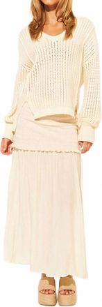 John & Jenn Avalon Summer Sweater In Antique Ivory
