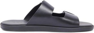 Doucal's Plume Sandaal Gemaakt in Itali&euml; - Heren - Sandalen - Zwart - 40 EU - Leer - Schoenen