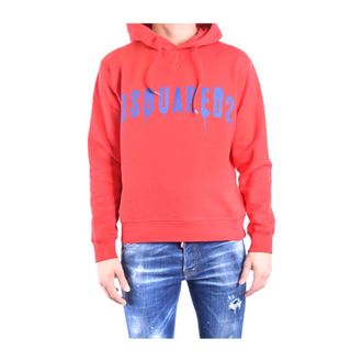 Dsquared2 Hoodies, male, Red, Size: XL Sweatshirt