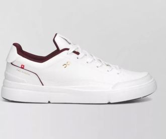 On low sneakers perforated toe lace up design