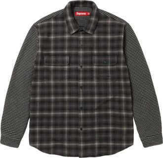SUPREME Camicia con motivo pied de poule - Nero
