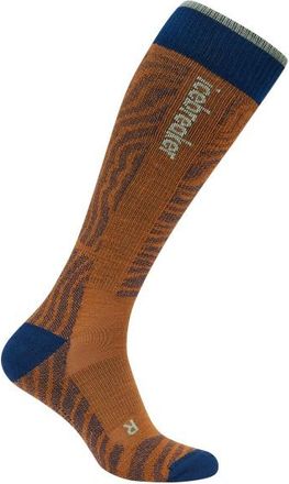 Icebreaker Merino Ski+ Light OTC Mountain Contour Skisocken für Herren | braun