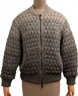 Lafayette 148 New York Womens Yarn & Organic Chambray Reversible Bomber Jacket In Denim Multi