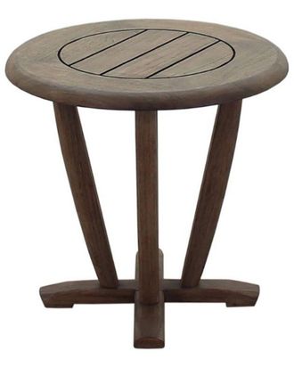 Courtyard Casual Avalon Teak Round End Table