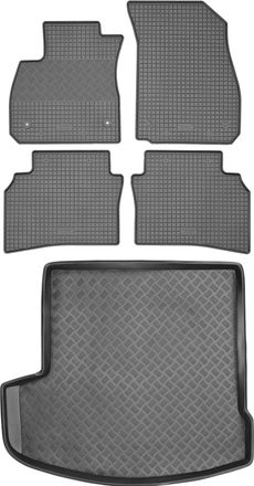 OEM Opel Insignia B Kombi A Partir De 2017 Set - Alfombrillas De Goma Para Coche + Alfombrilla Para Maletero
