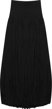 Toteme Draped Viscose Midi Skirt - Black
