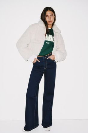 H&M Wide High Jeans in Dark Blue at Nordstrom, Size 10