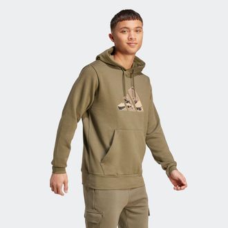 adidas Kapuzensweatshirt ADIDAS SPORTSWEAR M CAMO 3B HD, Herren, Gr. XXL, gr&uuml;n (olive strata), Obermaterial: 55% Baumwolle, 36% Polyester, 9% Viskose, normal