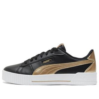 Puma (WMNS) PUMA Carina Crew Metallic Black White Gold 368879-02