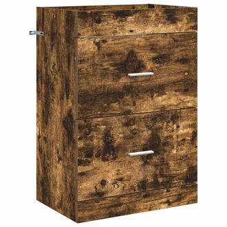 vidaXL Gabinete De Ba&ntilde;o Debajo Del Lavabo Roble Ahumado Vidaxl