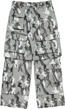 Spencer Badu camo cargo pants - unisex - Cotton - M - Grey