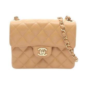 Chanel Pre-owned Vintage Mini Schoudertas - Dames - Pre-owned - Beige - Maat: ONE Size Leer