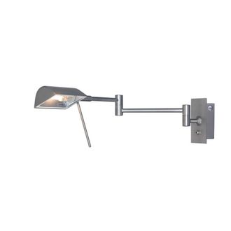 Netlighting Mayfair Reading Light Satin Nickel in Grey