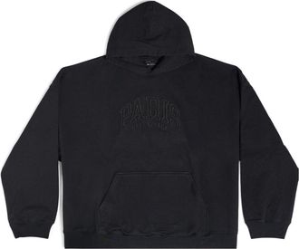 Balenciaga (WMNS) Balenciaga Cities Paris Hoodie Wide Fit Black 674986TLVL81069