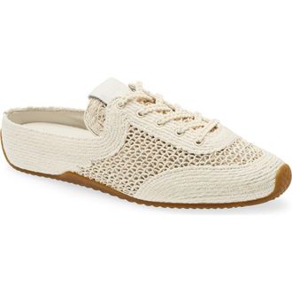 Rag & Bone Retro Runner Slim Ultra Mule in Sea Salt Raffia at Nordstrom, Size 38