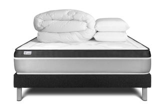 VITALIT Pack colch&oacute;n negro espuma viscoel&aacute;stica 140 x 190