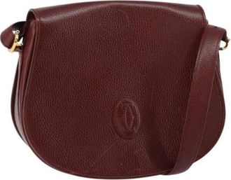 Cartier Pre-owned Cross Body Bags, female, Red, Size: ONE SIZE Pre-owned Leather Cross Body Bag