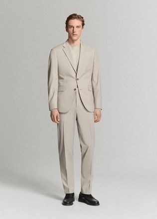 Mango Pantaloni completo Mil&aacute;n slim-fit beige - Uomo - 44 - MANGO MAN