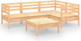 vidaXL 5 Piece Garden Lounge Set Solid Pinewood vidaXL
