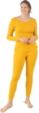 Leveret Womens Cotton Solid Matching Family Pajamas in Mustard at Nordstrom, Size X-Large