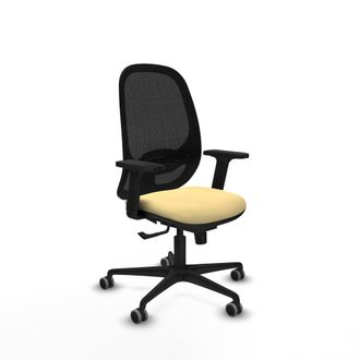 Piqueras y Crespo Silla De Oficina Piqueras Y Crespo Cilanco Terciopelo Crema Malla Negra