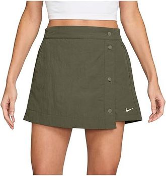 Nike Sportswear Essential Woven 3 Skort Womens Workout Medium Olive/Sail : XS (US 0-2), Nylon