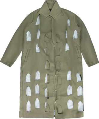 Who Decides War by Ev Bravado Jas met uitgesneden details - Groen