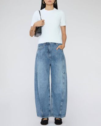 Tibi Serviette Baby Tee In White