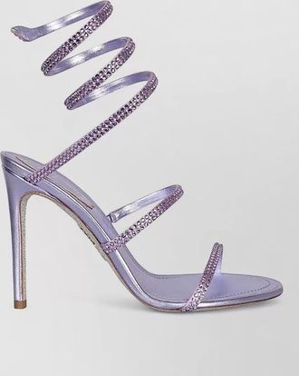 Rene Caovilla satin pumps stiletto heel embellished straps