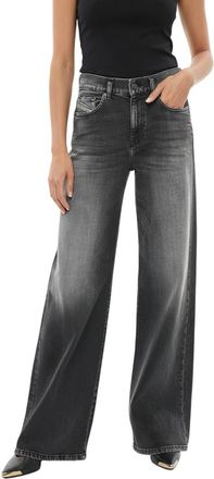 Diesel Grey Flared High Rise Jeans