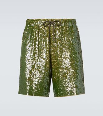 Dries Van Noten Sequined Bermuda shorts