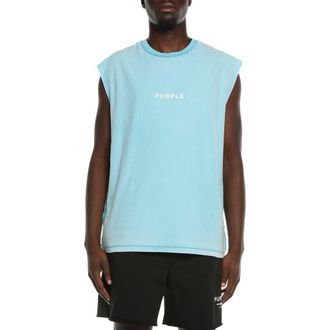 Purple Cotton Graphic Logo Muscle Tank in Blue at Nordstrom, Size Xx-Large