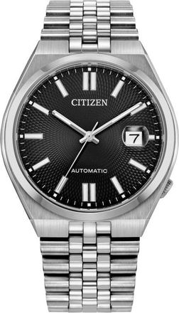 Citizen TSUYOSA 60 Black Automatic Bracelet Watch, 40mm in Silver-Tone at Nordstrom
