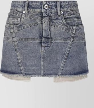 Rick Owens denim knee-length midi skirt