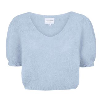 Americandreams Lolanda Pullover - Dames - Ronde hals truien - Blauw - XL - Wol - Truien & Vesten