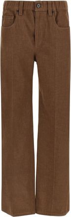 Brunello Cucinelli Brown Straight Mid Rise Jeans