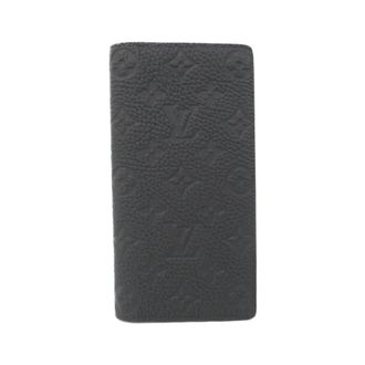 Louis Vuitton Black Leather Long Wallet (Bi-Fold) (Pre-Owned)