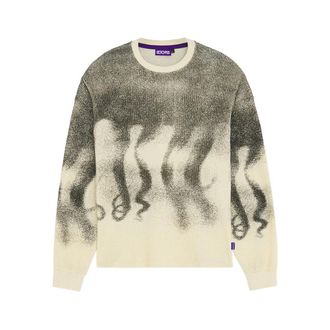 Octopus Round-neck Knitwear, male, Beige, Size: XS Maglia Maniche Lunghe LS Tee Faded Waffle T-Shirt