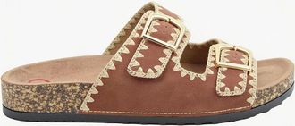 Heavenly Feet Womens Heavenly Feet SANDY Womens Mules Sandals Bark - Brown - Size: 6.5