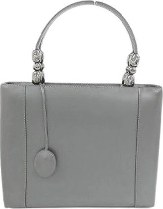 Dior Pre-owned Leren Schoudertas - Dames - Vintage Handtas - Grijs - ONE Size - Leer - Vintage